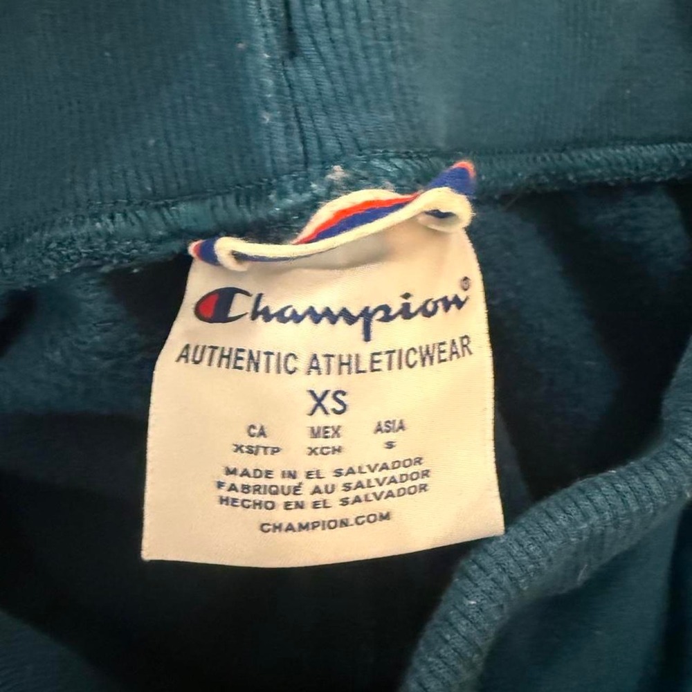 Champion Womens Blue Jogger Sweatpants Embroidered Logo XS Athleisure Loungewear - Picture 4 of 4